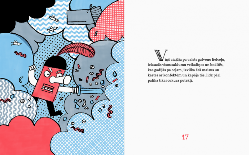 Rūtas Briedes ilustrācija Sergeja Timofejeva grāmatai 'Pasaka par bruņinieku, kuram sāpēja zobi'